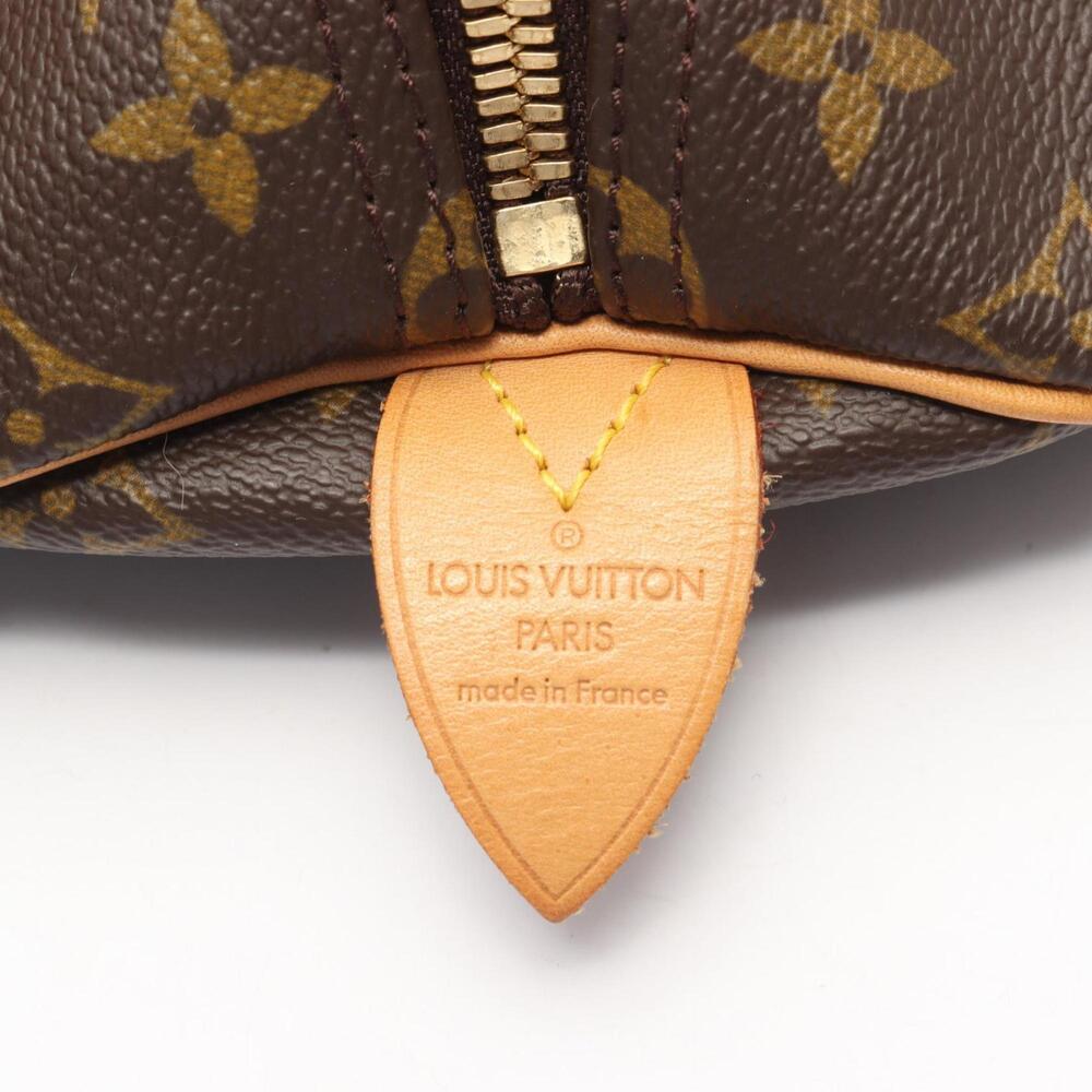 LOUIS VUITTON Authentic Brown Monogram Leather Keepall 55 Boston Bag - Picture 4 of 11